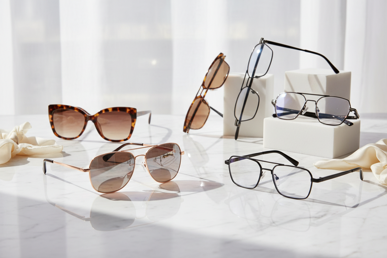 Eye Candy Shades collection: sunglasses, fashion, and reading glasses for women. Stylish, lightweight frames in multiple colors, designed for everyday, casual, professional, or outdoor use with UV protection and comfortable wear.