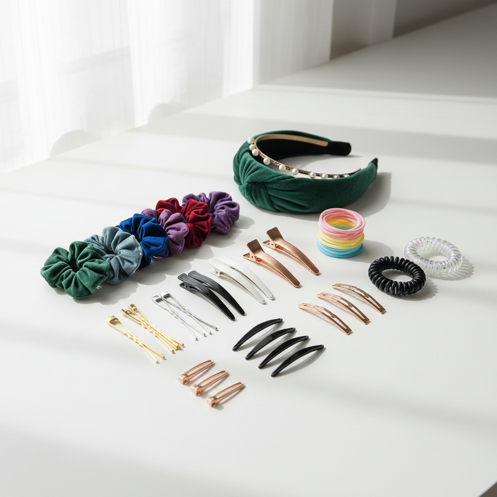 Handmade velvet tiara headband – bold, stylish hair accessory for parties and weddings scrunches, duckbill clips