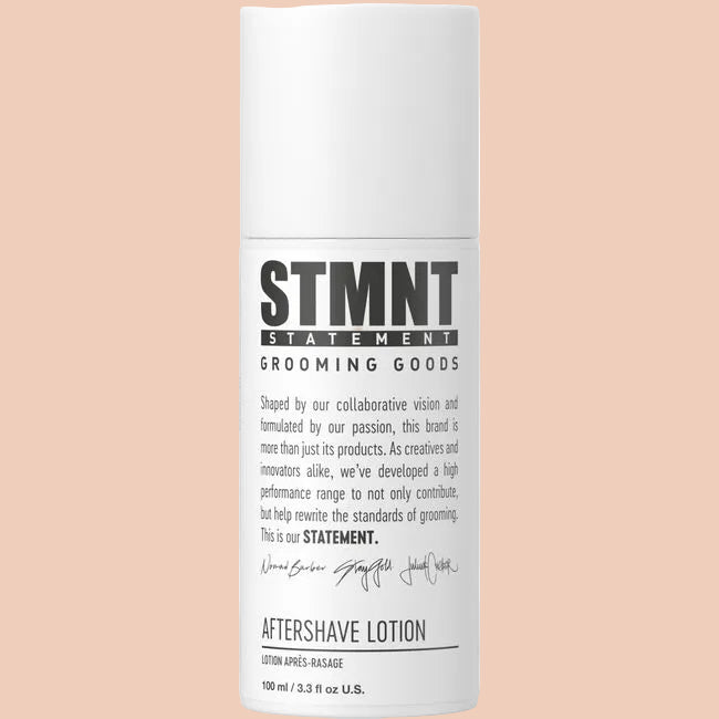 STMNT Grooming Aftershave Lotion for soothing post-shave skin
Professional aftershave lotion for men’s grooming routines
STMNT Grooming lotion for hydrated smooth skin after shaving
Lightweight aftershave lotion with refreshing masculine finish