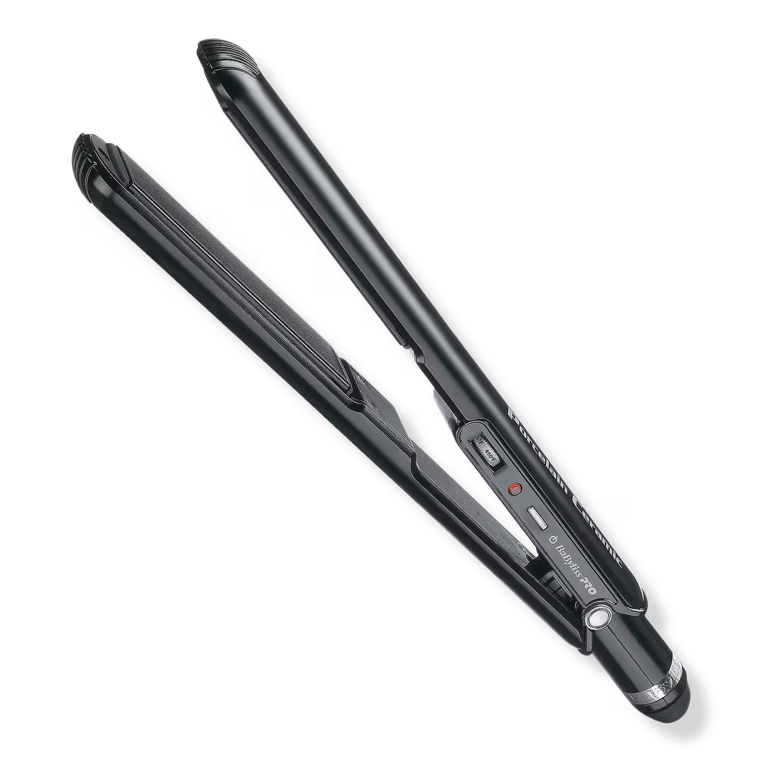 BaBylissPRO flat iron reaching up to 450°F with instant heat recovery for frizz-free straightening