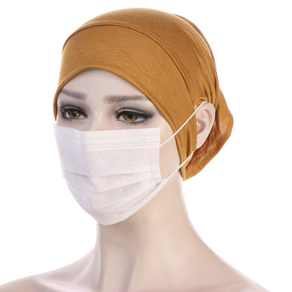 Breathable Hijab Tube Cap with Ear Hole – Non-Slip Underscarf for All-Day Comfort