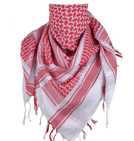 Keffiyeh Square Scarf Unisex Lightweight Multi Use Wrap.