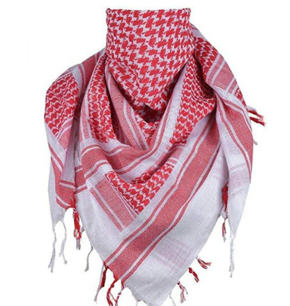Keffiyeh Square Scarf Unisex Lightweight Multi Use Wrap.
