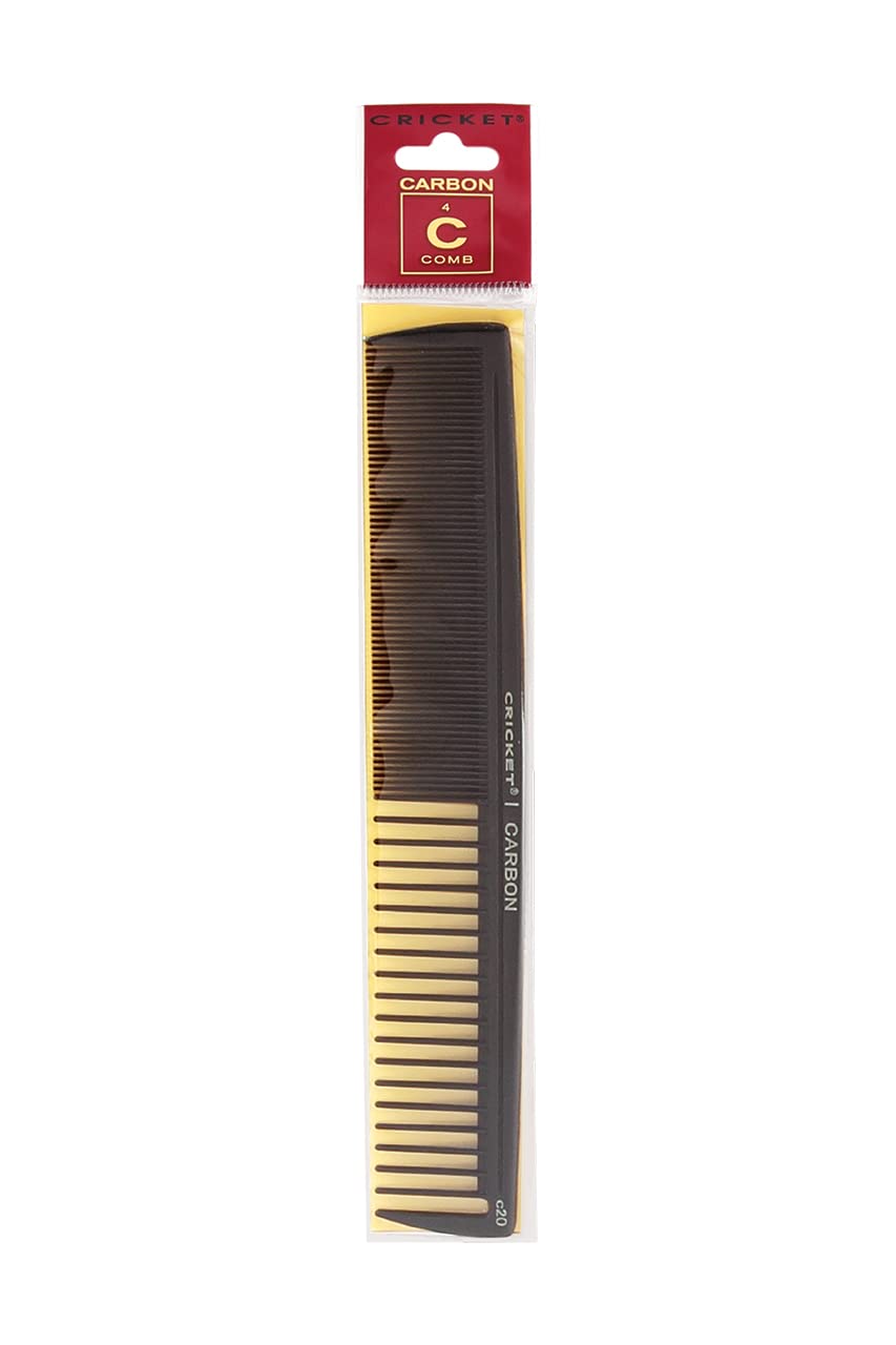 Carbon C20 cutting comb on white background
Carbon C20 comb for professional hair styling
Heat-resistant anti-static cutting comb
Carbon comb used for sectioning hair
