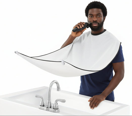 Hair Catcher Shaving Bib – Mess-Free Beard & Hair Grooming Cape.