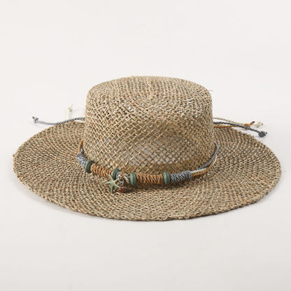 Seagrass straw sun hat with breathable woven texture, pointed top crown, and lightweight summer-ready design for beach and vacation outfits.
Lightweight woven seagrass summer hat featuring a stylish pointed crown and airy breathable construction for sunny outdoor wear.
Natural seagrass straw hat with elegant pointed top silhouette designed for sun protection, comfort, and effortless warm-weather fashion.
Breathable straw sun hat crafted from woven seagrass with a modern pointed crown, perfect for beach trip