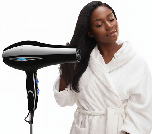 2200W Professional Hair Dryer for Women – Fast Drying, Ionic Care & Styling Attachments.