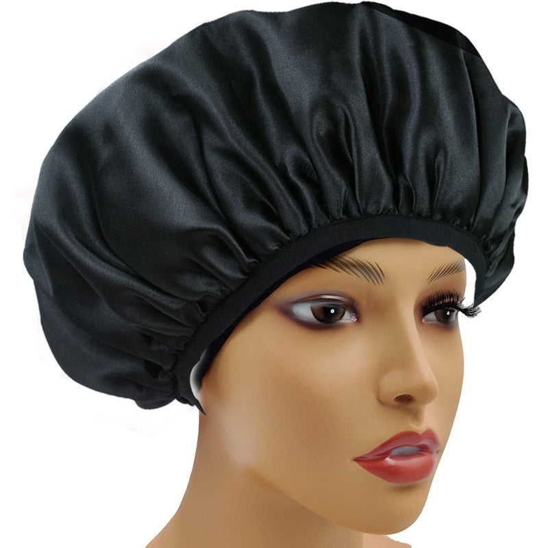 3-in-1 XL Shower Cap – Waterproof, Absorbent & Hair-Friendly.