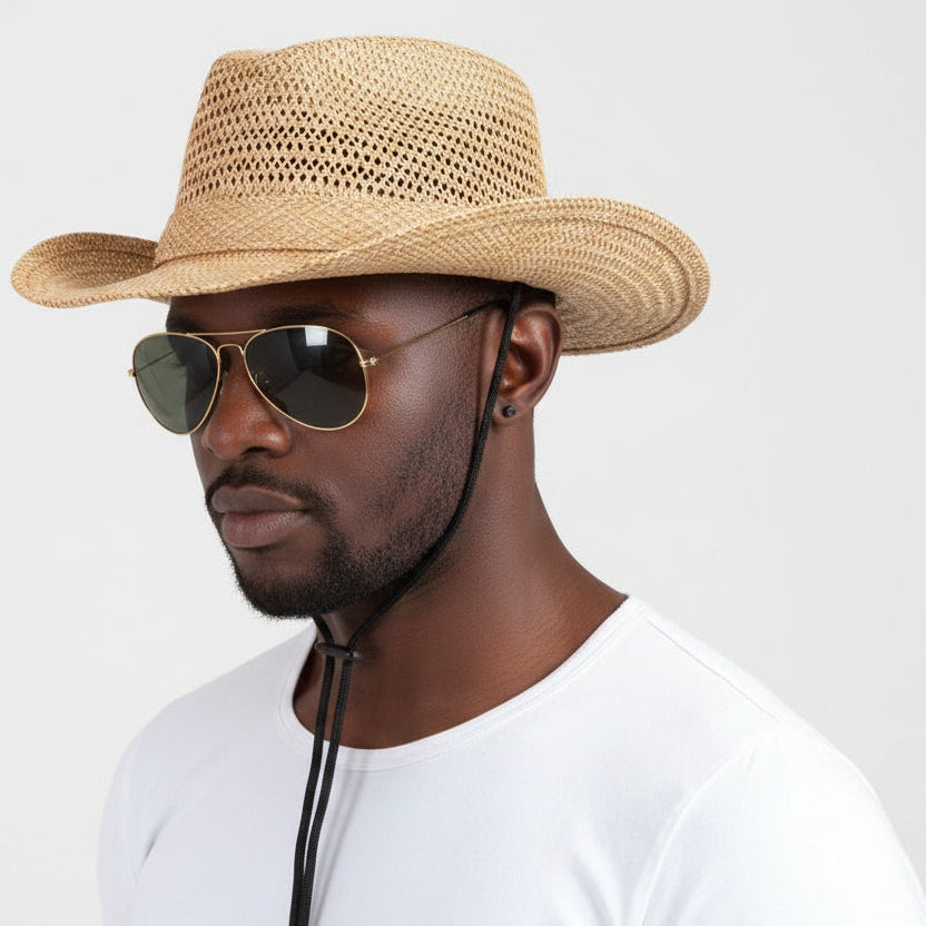 wide brim straw panama hat foldable sun protection
unisex outdoor fedora hat for beach and travel use
packable straw hat for hiking fishing and camping
beige brown sun hat with UPF protection outdoor wear
breathable summer fedora hat for men and women