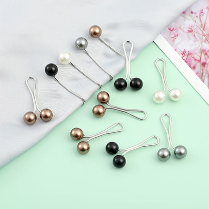 Pearl Scarf Clip Brooch – Anti-Slip Shawl & Hijab Pin Accessory