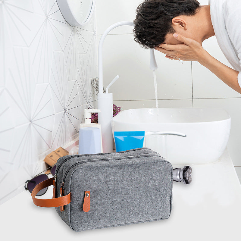 Compact Men’s Toiletry Bag Travel Grooming Organizer.