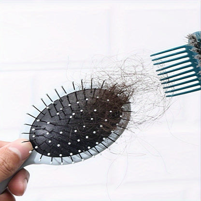 Hairbrush with collected hair cleaner
