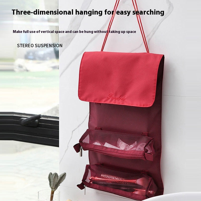 4-in-1 Travel Cosmetic Bag – Detachable Toiletry Organizer Roll-Up Storage Pouch.