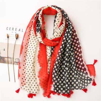 Retro Bohemian Cotton-Linen Scarf.