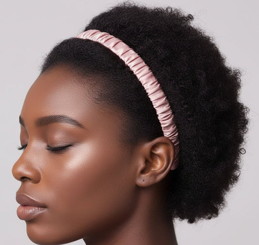 Silk Sports Headband – Non-Slip Wave Hair Band for Skincare & Workout Use.